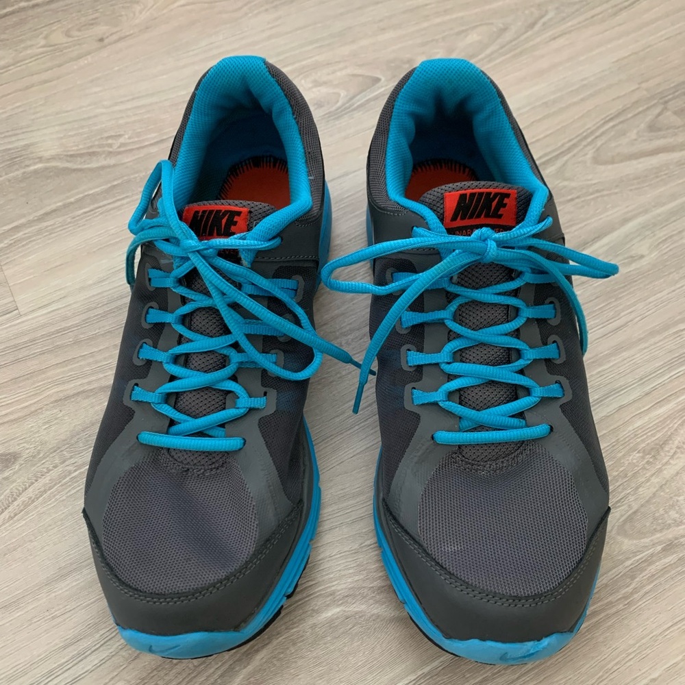 Nike Lunar Forever 3 Running Shoes 631628-001 Gray Teal Blue size 11 gym - Picture 11 of 12